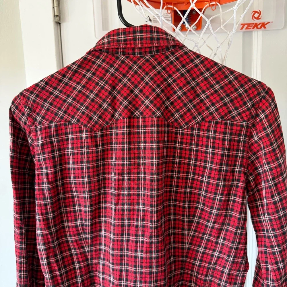 Vintage Ralph Lauren Women’s Slim Fit 100% Cotton Pearl Snap Size 6 - Picture 4 of 16